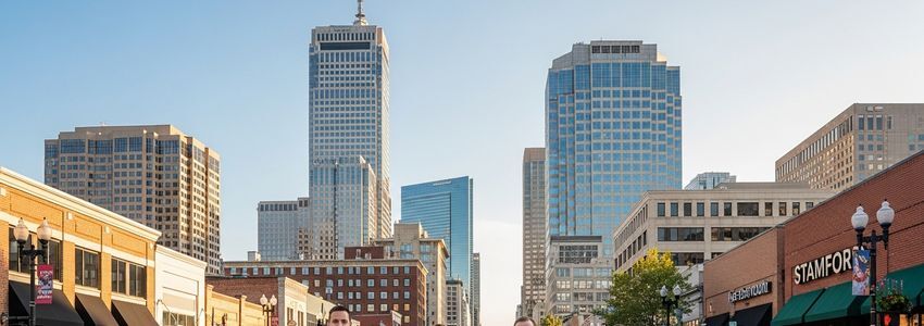 Small business loans in Stamford Connecticut - downtown commercial district