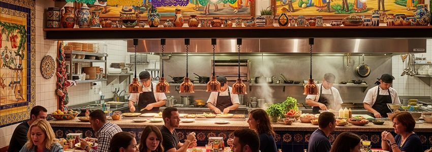 Taco restaurant business loans - colorful Mexican restaurant interior