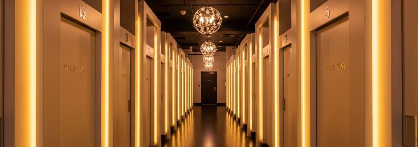 Tanning salon interior showing professional tanning booths and upscale decor for a tanning salon business loans guide