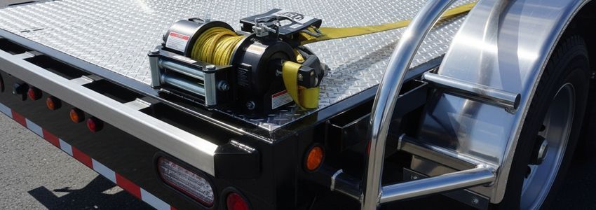 Commercial flatbed trailer available for business financing