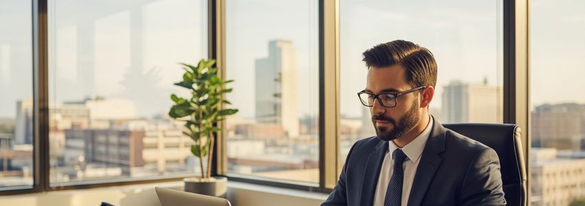 Small business owner reviewing loan documents in Tyler, Texas office