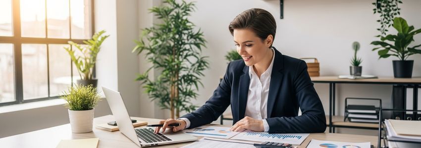 Small business owner reviewing documents for unsecured business loan options