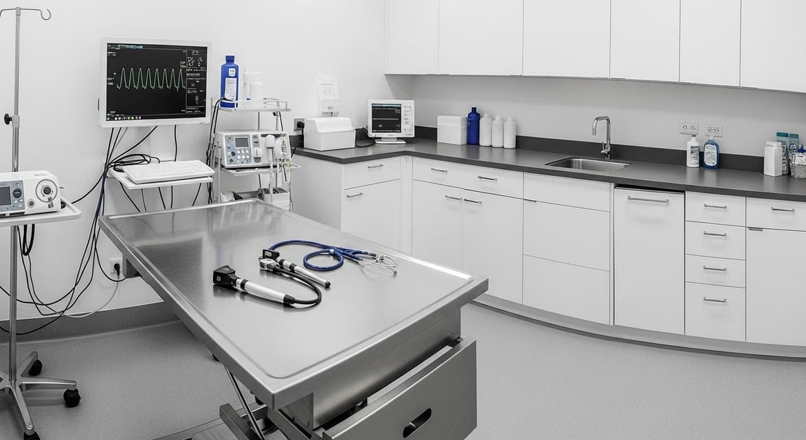 Modern veterinary clinic examination room — veterinarian business loans from Crestmont Capital