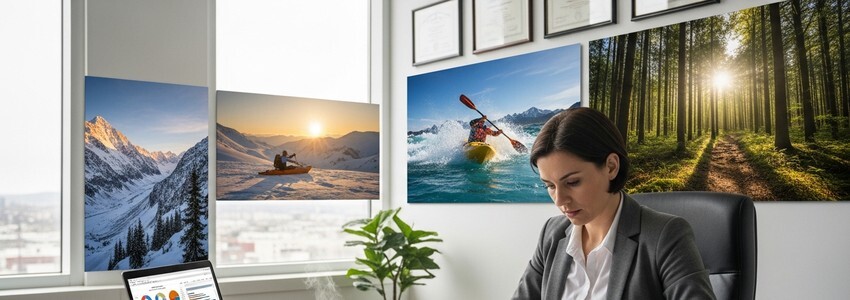 Business professional reviewing zip line business loan documents