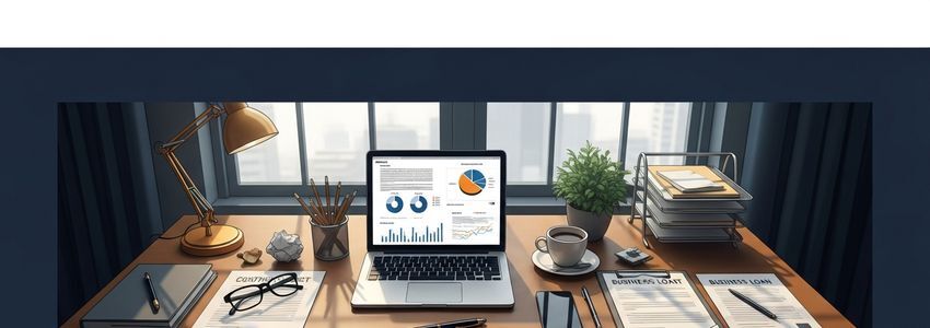 Small business loan consultation - business owner and advisor reviewing financing options