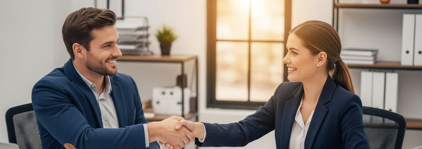 Business owner shaking hands with lender after securing a $150K expansion loan