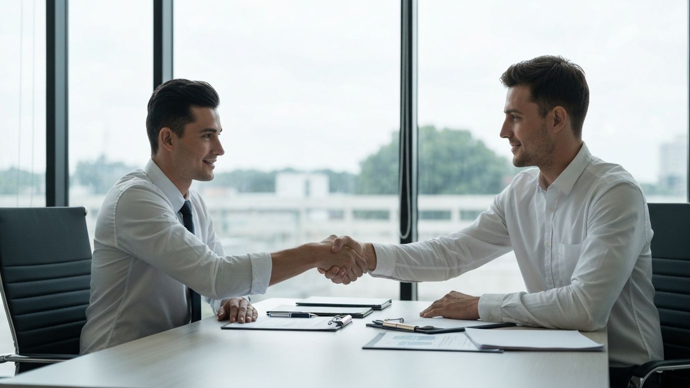 Business owner meeting with financial advisor to discuss small business loan strategies and growth financing options