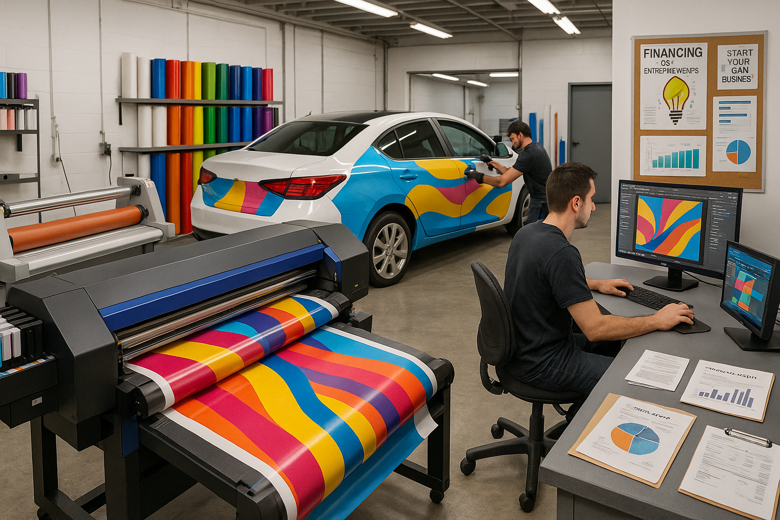 How to Fund a Vehicle Wrap and Graphic Printing Shop