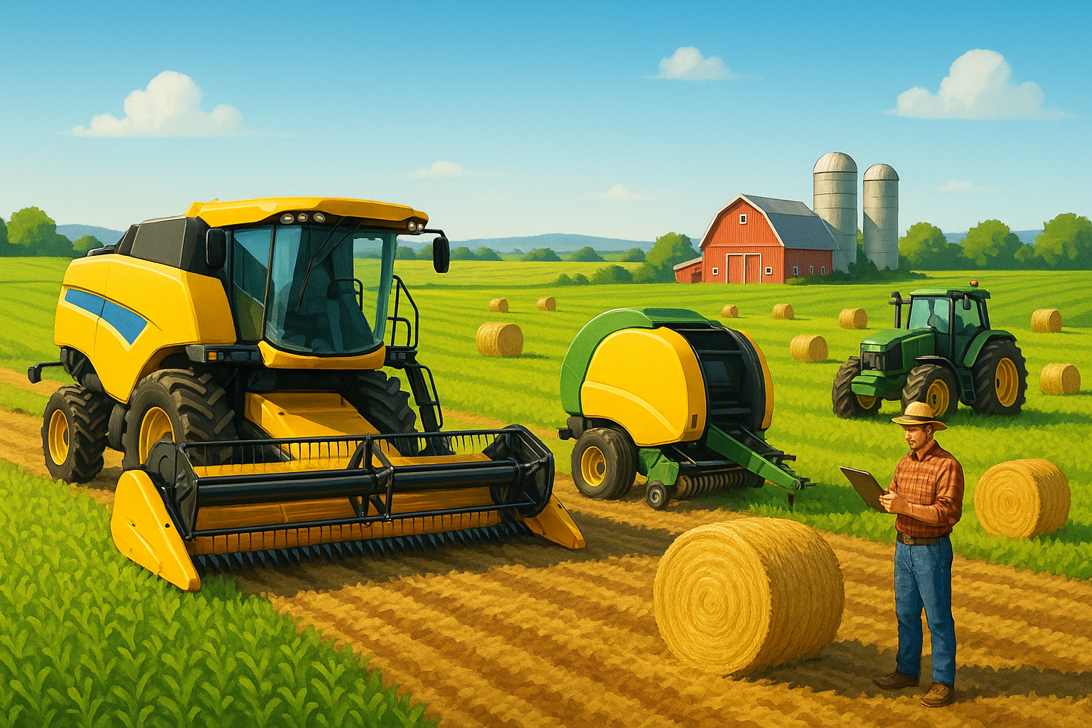How Farmers Can Lease Heavy Equipment: Balers and Combines