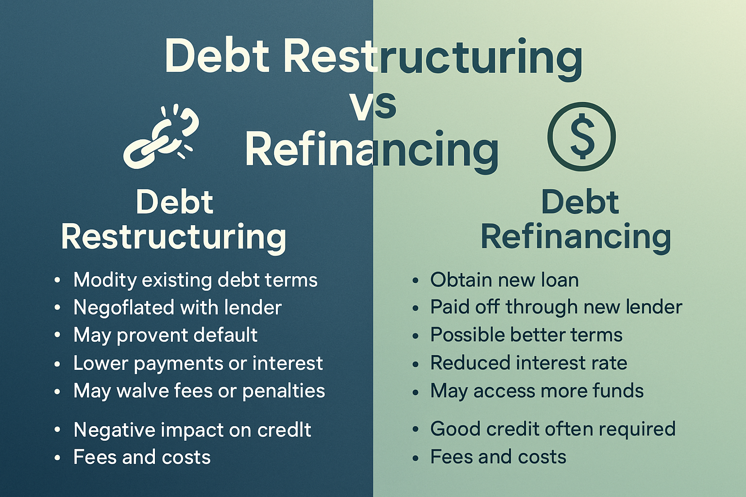 Debt Restructuring vs Refinancing: What’s the Difference?