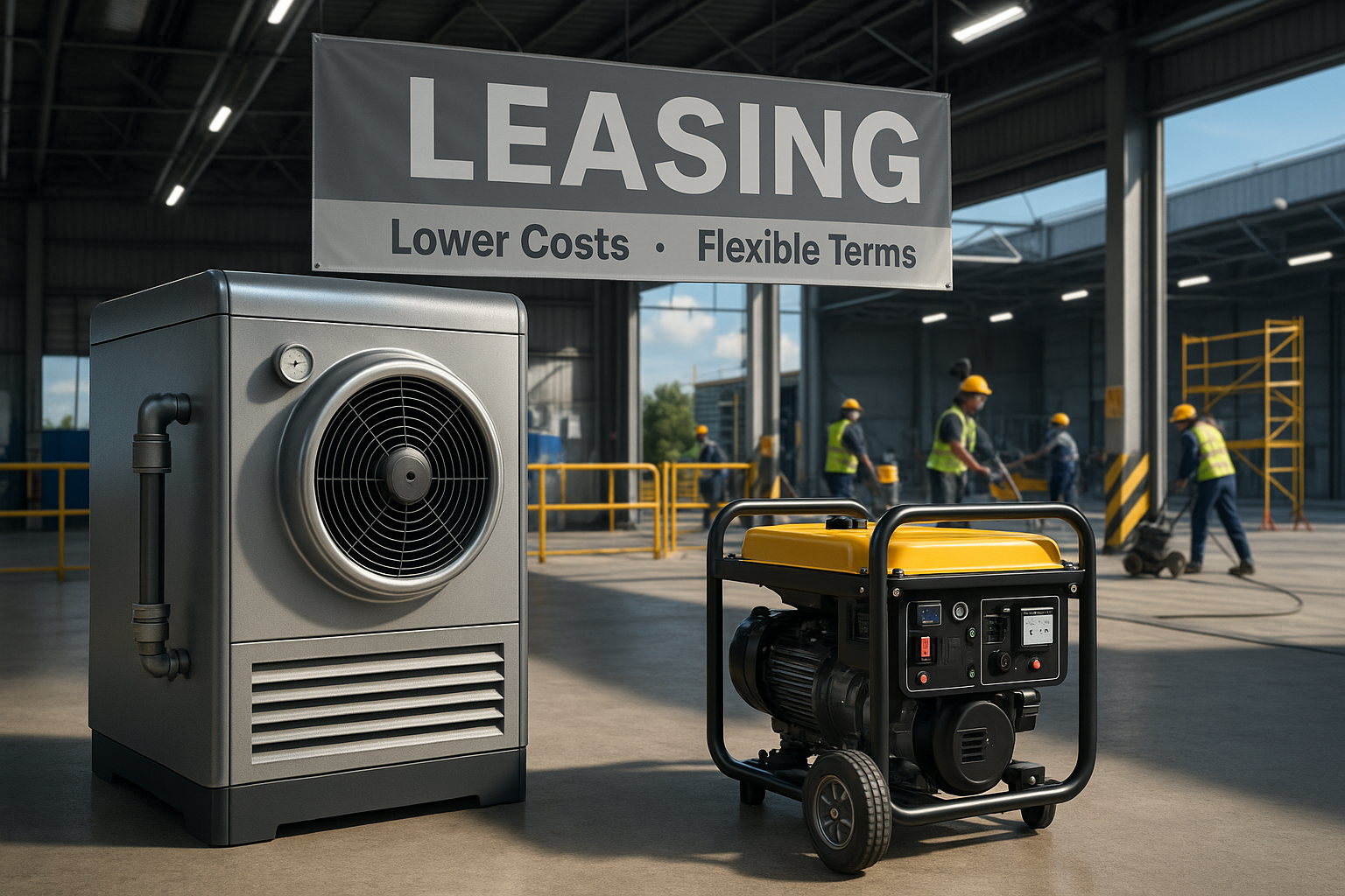 Leasing Air Compressors and Industrial Generators