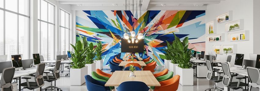 Modern business office environment representing ACH loan financing for small businesses