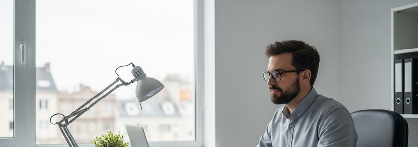 Agricultural consultant reviewing business loan documents and farm financial planning charts in a professional office setting