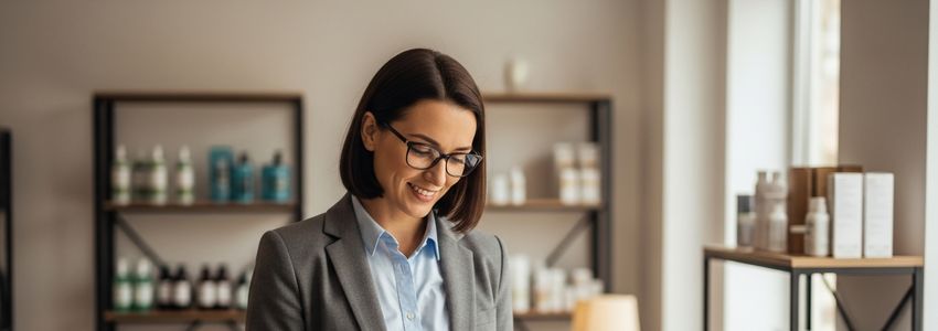 Small business owner reviewing alternative lending options and loan documents