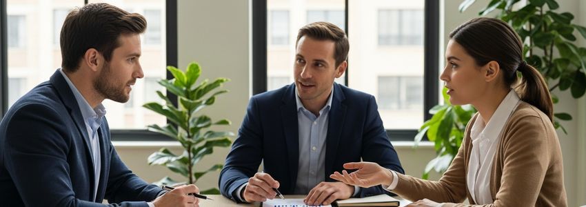 Alternative lending advisor helping a small business owner review financing options