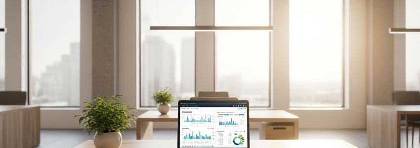 Business professional reviewing alternative lending financing options in modern office