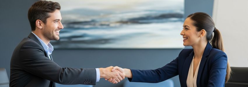 Business professionals discussing alternative funding options in a modern office