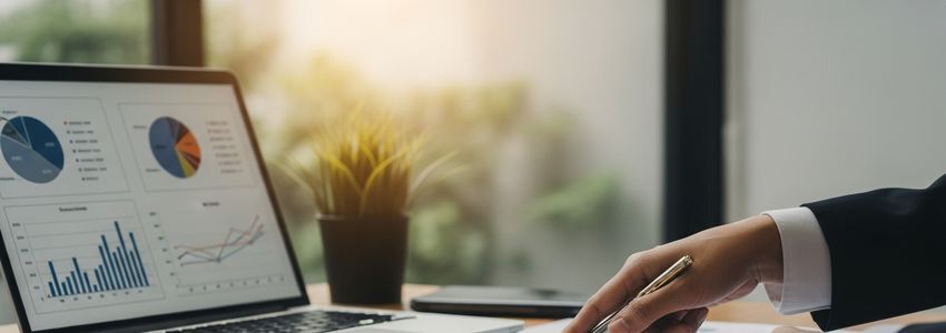 Small business owner reviewing alternative financing options at a modern office desk