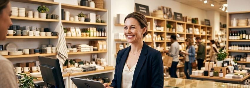 Business owner reviewing financing options for their ammunition retail business