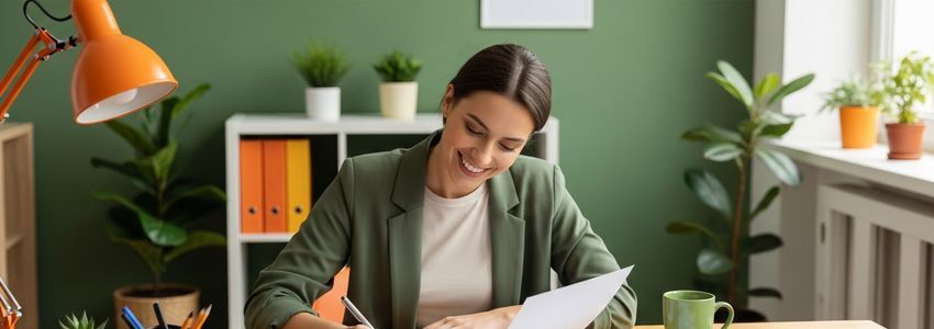 Business owner reviewing financial plan after receiving business loan funding