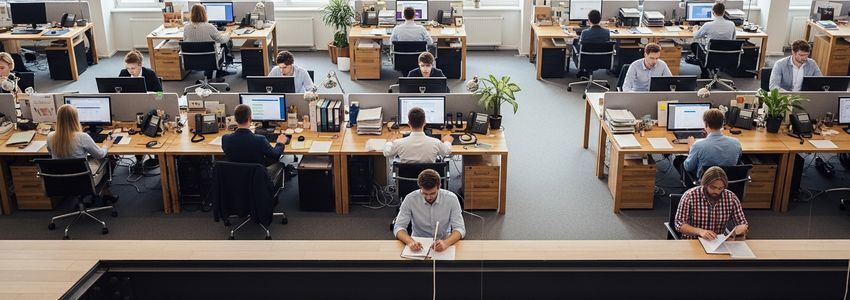 Business owner reviewing accounts receivable financing options with financial documents