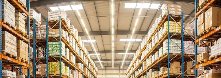 Commercial warehouse inventory representing asset-based lending collateral including inventory and equipment