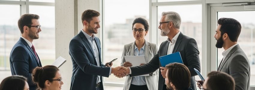 Small business owners in Aurora Colorado discussing financing options
