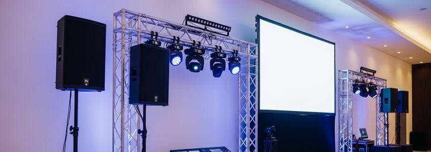 Party equipment rental business owner reviewing financing options