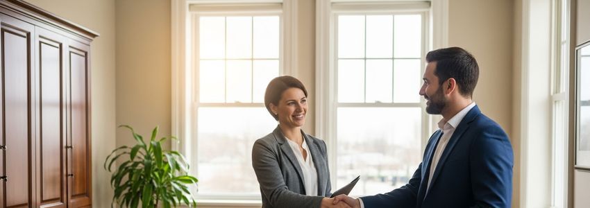 Business owner meeting with a financial advisor to discuss loan options with bad credit