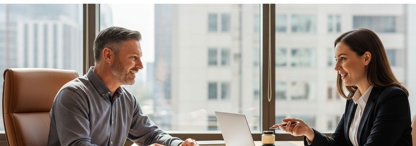 BBQ restaurant owner reviewing financing options with a business advisor