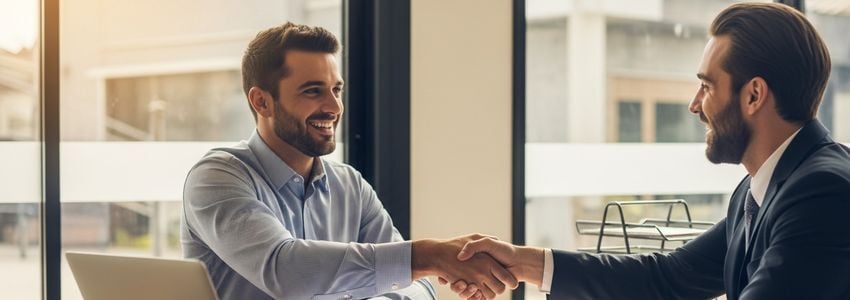 Small business owner in Beaumont Texas meeting with financing advisor