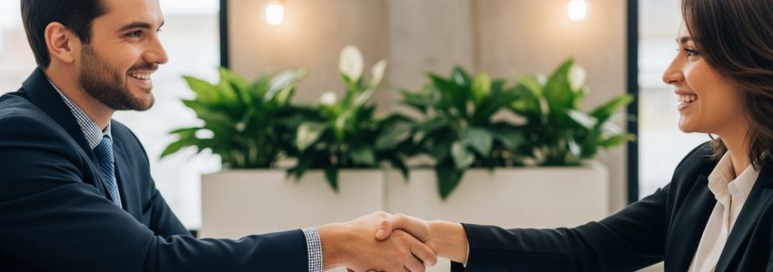 Business owner reviewing loan documents to find the best business loan option