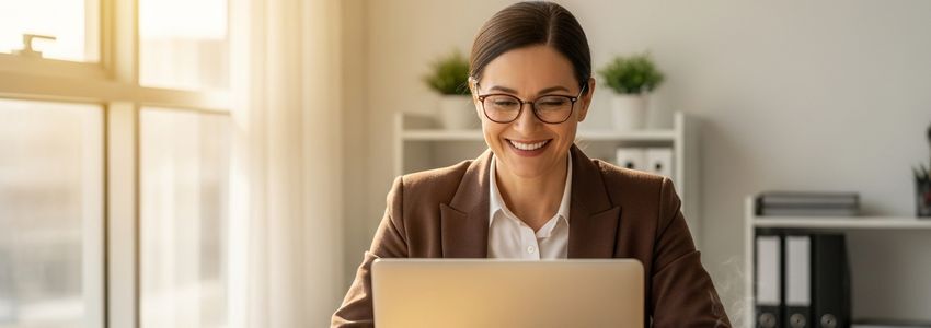 Business professional reviewing credit report to understand the benefits of a good business credit score