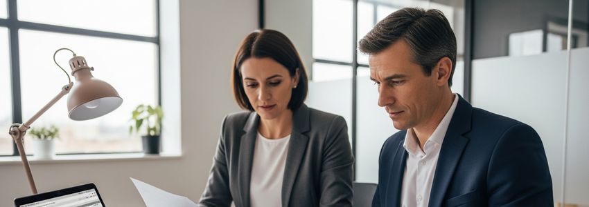 Franchise financing documents being reviewed at a business meeting