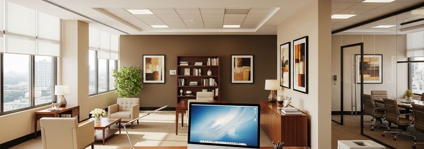 Professional office environment representing business assets that can be used as collateral for business loans