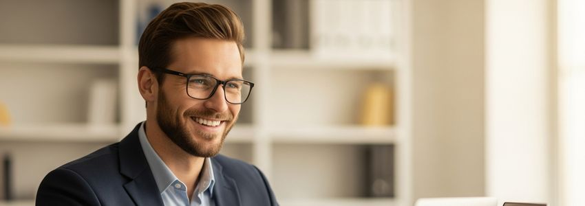 A business professional reviewing a credit line approval for project financing