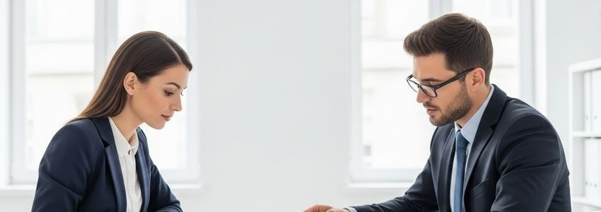 Business owner meeting with lender to discuss credit line increase