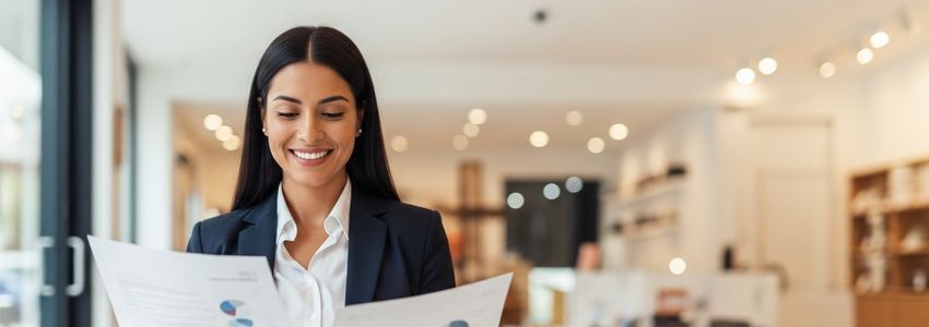 Business owner reviewing market expansion strategy with a business credit line