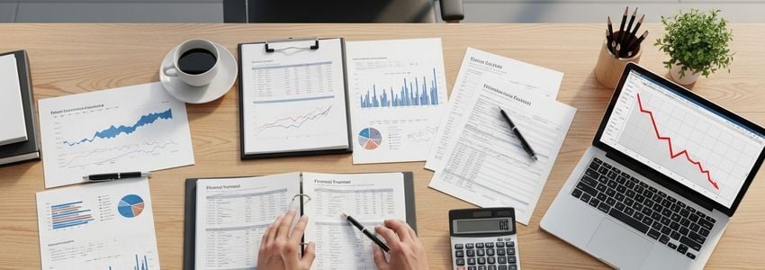 Small business owner analyzing financial performance data to prevent business failure