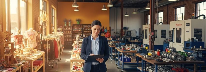 Small business owner reviewing financing options for their business