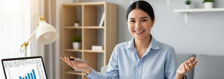 Business owner reviewing financial charts to maximize their loan amount