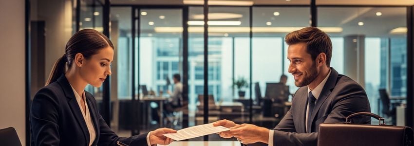 Business owner reviewing loan application documents to secure fast 24-hour business funding