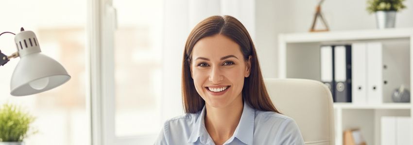 Business owner discussing loan options with a financing advisor at a professional office