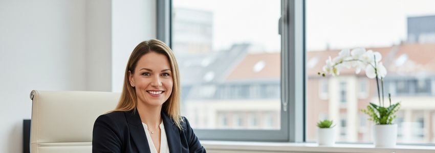 Business owner at desk reviewing multiple business loan applications