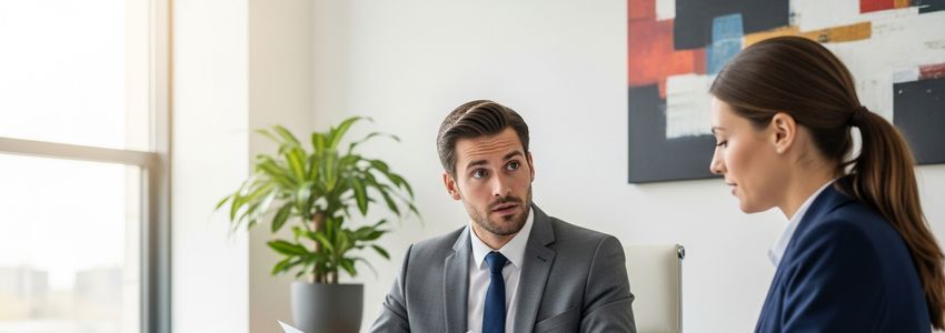 Business owner consulting with financial advisor about loan deferment options