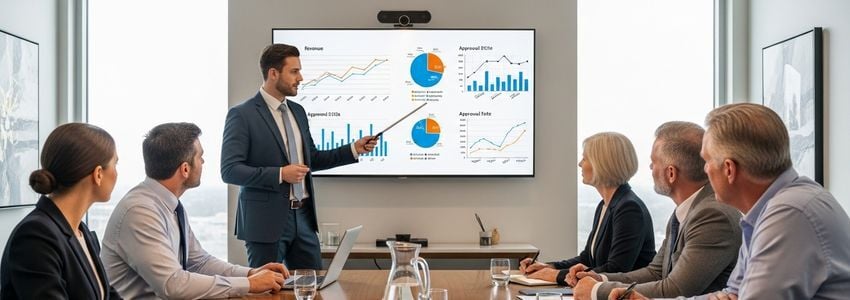 Business lending data comparison showing loan approval rates by lender type