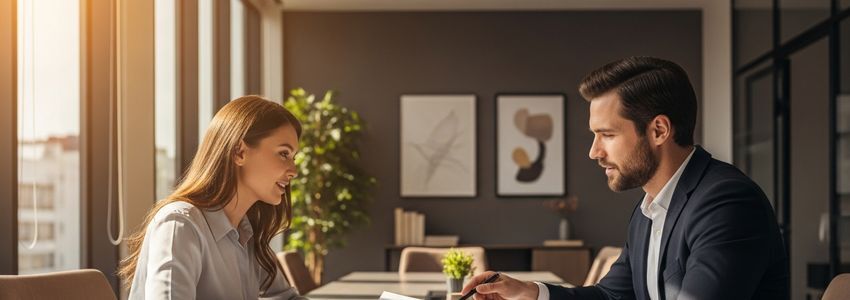 Business owner and financial advisor reviewing loan documents together to avoid common financial mistakes