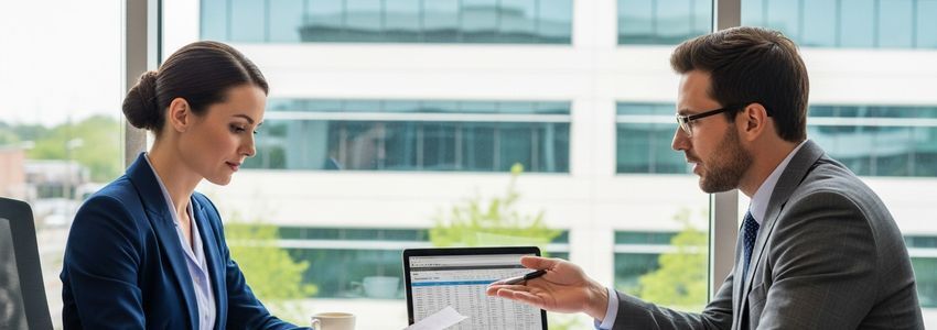 Nurse practitioner meeting with lender to discuss practice financing