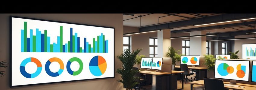 Business professionals reviewing financial projections and charts for a business plan