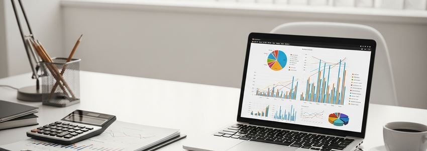 Business owner reviewing financial charts and spreadsheets for a lender-ready business plan